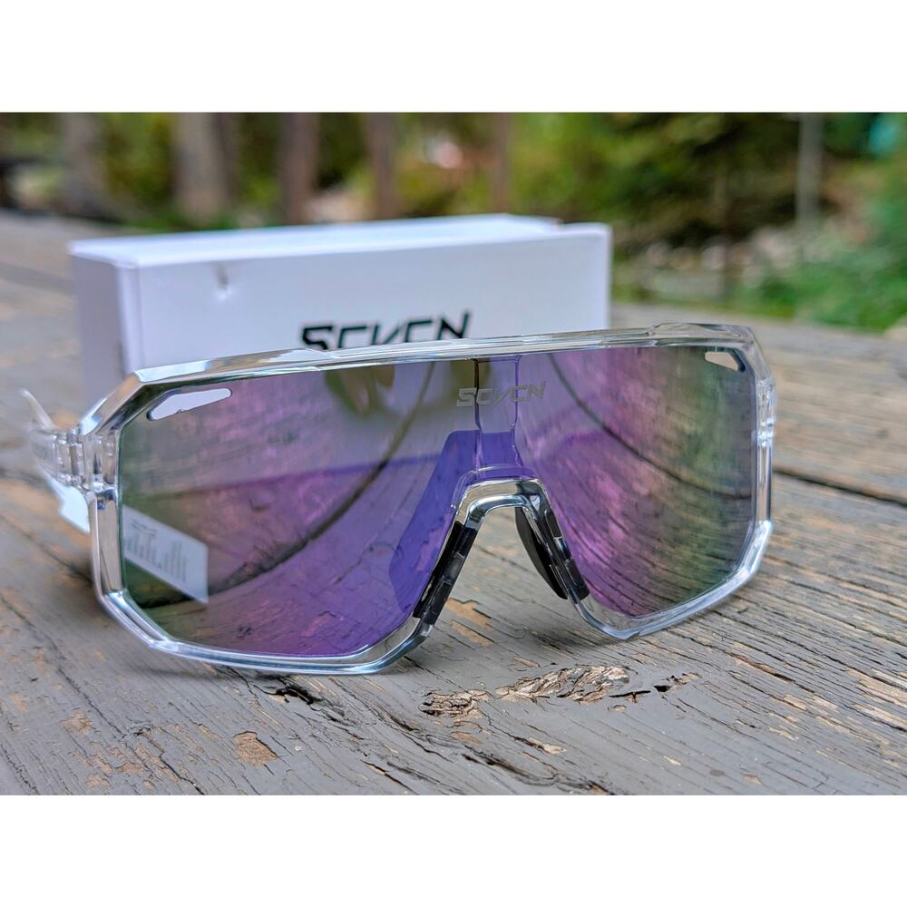 New SCVEN Cat. 3 Mirrored Sport Sunglasses Clear Frame